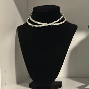 Elegant Silver Choker Necklace